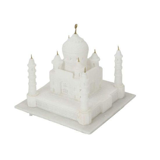 Picture of Marble white Taj Mahal Showpiece, 5 Inch,  detachable parts