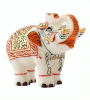 Picture of 2 Pcs Handcrafted Meena Design Marble Elephant 4 inch