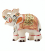Picture of 2 Pcs Handcrafted Meena Design Marble Elephant 4 inch