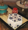 Picture of Indoor Traditional White Inlay Marble Hexagonal Box, For decor
