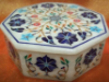 Picture of Indoor Traditional White Inlay Marble Hexagonal Box, For decor