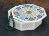 Picture of Indoor Traditional White Inlay Marble Hexagonal Box, For decor