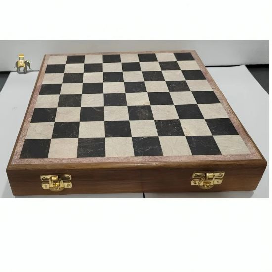 Picture of Multicolor Marble Chess Board Set 10", Square, Size: 12x12 Inch
