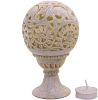 Picture of Stonport. 3.5inch u-b Ball Elephant- Soapstone Marble Round Tea Light Candle Holder