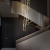 Picture of JMWYH Staircase Chandelier Modern Minimalist Staircase Chandelier Living Room Lighting Creative Restaurant Rotating Duplex Floor Lamp, Height Adjustable