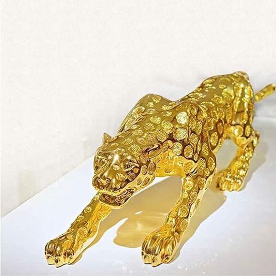 Picture of Buy ANTLANTIC CREATIO Jaguar Animal Statue Leopard Panther Jaguar Brass Showpiece Home Decor Decorative Product Table Showpiece for Home and Office Animal Figurine Golden Color Online at Low Prices in India - Amazon.in