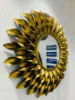 Picture of Mirror Shape: Round Golden Iron Gold Sun Flower Wall Mirror, For Decoration, Size: 1Feet(Diameter)