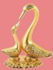 Picture of Metal Pair of Kissing Duck Love Bird Metal Gift Item for Home and Office Decorative Showpiece - 12 cm (Metal, Gold)