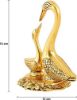 Picture of Metal Pair of Kissing Duck Love Bird Metal Gift Item for Home and Office Decorative Showpiece - 12 cm (Metal, Gold)