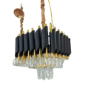 Picture of Jhumar Black Mamba Square Modern Crystal Hanging ChandelierDecorative Ceiling Light/Lamp for Living Room, Bed Room, Hall, Dining Room