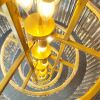 Picture of Long Crystal Chandelier | Staircase Chandelier Light Fixture for High Ceiling Hallway, Living Room, Hotel & Entryways - 2ft(Dia) X7ft (Height) Gold Plate