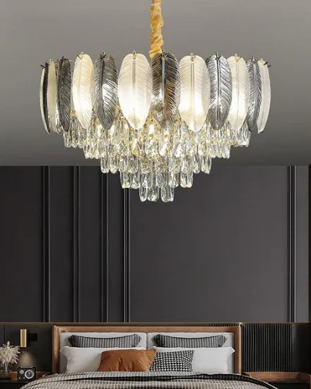 Picture of Crystal Feather Wings Chandelier