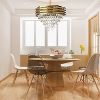 Picture of LED Glass Hanging Chandelier, Gold, Modern