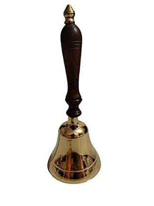 Picture of Light It Up Antique Hand Bell, Used in Temples and Pooja Shape Round Multicolor or Mandir & Home Old Times Vintage Home Decoration Gifts