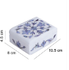 Picture of Marquetry Inlay White & Blue Floral Marble Jewelry Box
