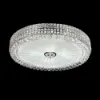Picture of  Crystal Drum Flush Mount Lamp Contemporary Multi-Head Flush Mount Ceiling Light Modern Luxury LED Ceiling Lamp Chandelier in Chrome for Bedroom Dining Room Hotel Foyer Entry  Luxury Glass Hanging Ceiling Light for Living Room, Hotel Lobby