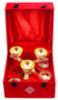 Picture of Creative Arts Silver Plated Gold Polished Set of 3 Designer Dry Fruit Supari Dan Bowl on Helicopter, Serving Tableware Home Décor Gift Item