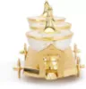 Picture of Silver Gold Plated Antique Mouth Freshener Bowl with Lid and Trolley for Home Décor Or Gift Purpose with Velvet Box- (Set of 4 Pcs- 3 Bowl with lid and 1 Trolley)