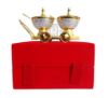 Picture of CRAFTING YOUR CURIOSITY Silver and Gold Plated Table Decor Trolley Set Mouth Freshener Best for Gifting, Return Gift, Diwali, New Year