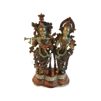 Picture of Brass Radha Krishna Statue