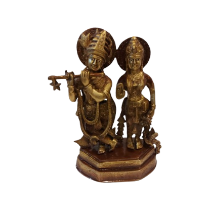 Picture of Brass Radha Krishna Statue
