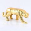 Picture of Decorative Figures Aluminium Jaguar Gold 20 cm Large Animal Figures Sculpture as Table Decoration