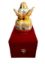 Picture of Gold-Silver Plated Pooja Kalash with Coconut, Leaves and Royal Velvet Box Poojan Home, Temple Wedding Gift
