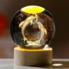 Picture of Galaxy Crystal Ball Night Light Creative Engraved Aesthetic Ball Dim Night Lamp, USB Powered Bed Table Lamp LED Wooden Base for Home Decoration, Birthday, Gifts, Teens