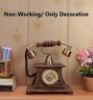 Picture of TrenDec Decorative Telephone with Wooden Base | Rotary Dial Home and Office Telephone | Showpiece for Home and Office | Telephone for Home Décor