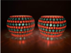 Picture of Candle Holder For Home Décor Glass Tealight Holder Set  (Multicolor, Pack of 2)