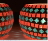 Picture of Candle Holder For Home Décor Glass Tealight Holder Set  (Multicolor, Pack of 2)