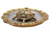 Picture of Metal kala Handicraft Aluminium Feng Shui Tortoise on Plate (15*15) for home decor and temple