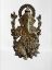 Picture of Indian Hub Brass Metal Mangalkari Ganesha Sitting On Lotus Bhagwan Idol Multicolour Gemstone Handwork for Home Entrance Decor Diwali 