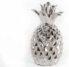 Picture of Urban Trends Ceramic Pineapple Figurine Polished with Chrome Finish, Silver
